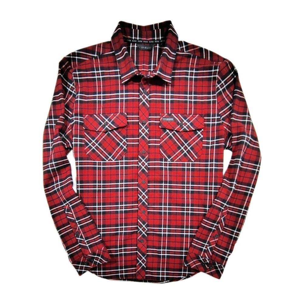 Kuiu Flannel Shirt Mens   2XL Multicolor Plaid Wool Button Up Hunting Outdoor